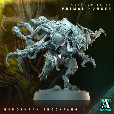 Hemothrax Shockfang - 3d Printed Miniature - Sci-Fi - D&D - Pathfinder - Alien