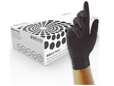 Unigloves Strong Black Pearl Nitrile Gloves 100 1000 4000 Tatooist Mechanic VAT