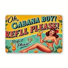 Vintage Tropical Tin Metal Signs Home Décor Durable Iron Wall Art with Easy Hang