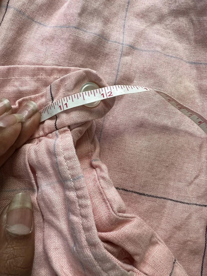 Ralph Lauren Shorts Girls 6 Linen Wide Leg High Rise Plaid Windowpane Summer - Image 4 of 4