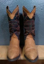 Vintage Womens Dingo Cowboy Boots Size 5 M Southwest Tapestry Top Point Toe