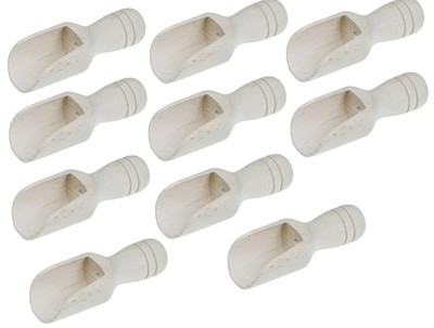 Set Di 5 Mini Cucchiai Da Sale In Legno D'Ulivo 9 Cm - Fatti A Mano, Pezzi Unici, Per Spezie, Ideali Per Regalo - 6