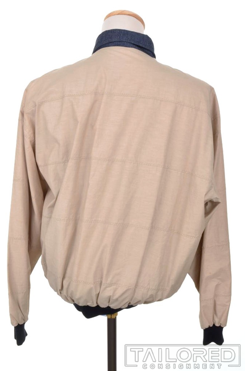 FACONNABLE Solid Beige Cotton REVERSIBLE Mens Bom… - image 2