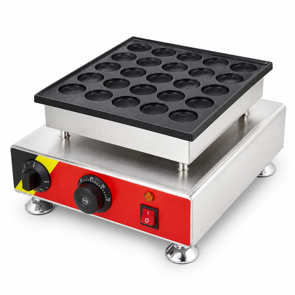 Commercial Electric Poffertjes Grill 25-Hole Mini Dutch Pancake Maker 1KW