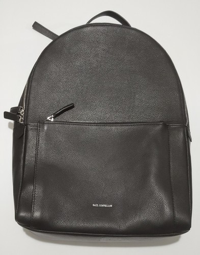 Paul Costello Vinny Genuine Leather Backpack Black - Picture 5 of 11