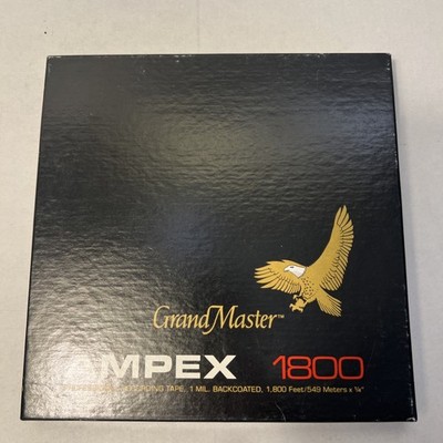 NOS 1x Ampex Grand Master 1800 1/4 18cm sealed Reel To Reel Tape 549meter