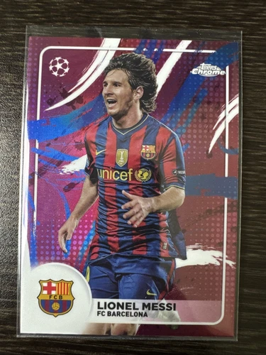  2024-25 Topps Chrome UEFA Lionel Messi Soccer Brush Refractor