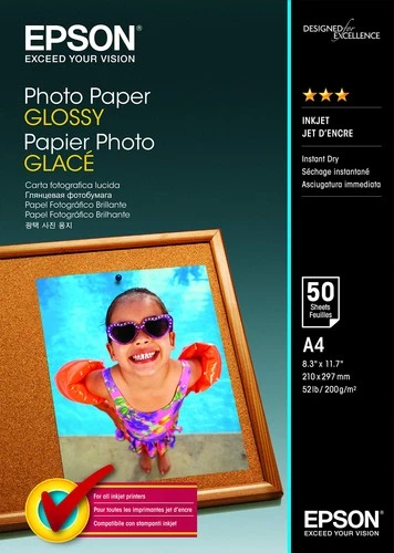 Epson C13S042539 A4 Photo Paper (Pack of 50),Pink Glossy Photo 50 Sheets
