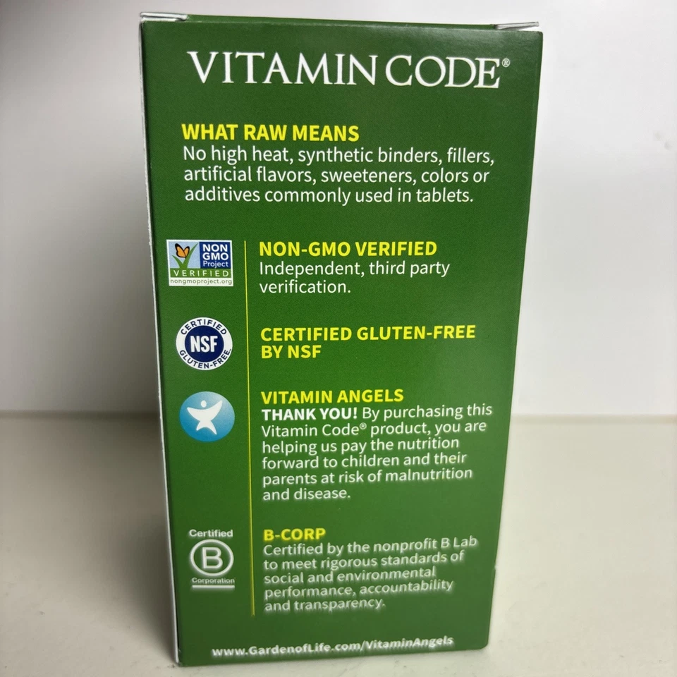 Garden of Life Vitamin Code Calcio Crudo 120 Cápsulas Vegetarianas UltraZorbe Foto 3 de 4