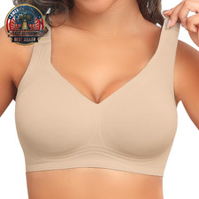 Jelly Bras for Women No Underwire, Supportive Wireless Comfort Bra, Full Coverag