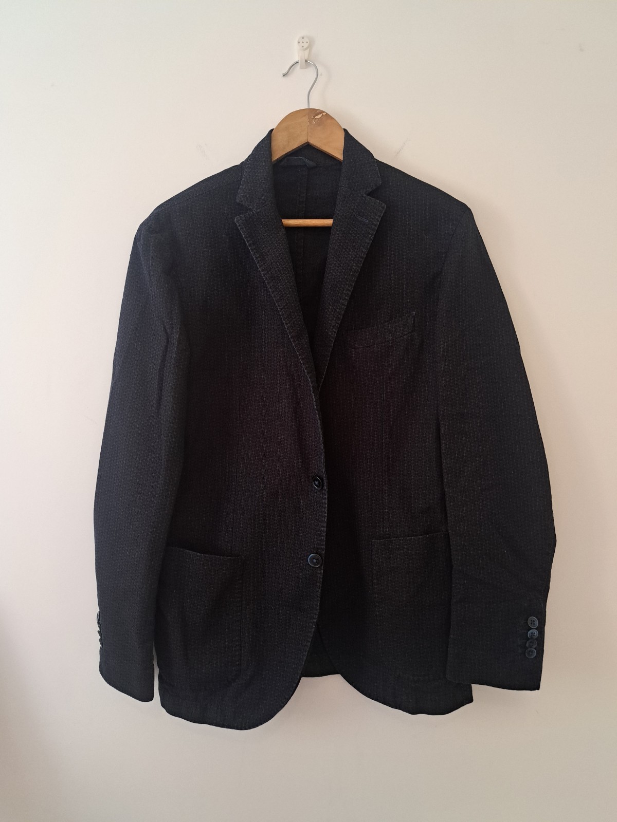 FILA Giacca blazer cotone blu navy Hackett UK 40 Savile Row London elegante casual