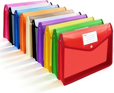 Plastic Expanding File Folder, Folders for Documents, Transparent Envelopes with