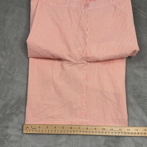 VTG Polo Ralph Lauren Shorts Men 34 (32"W) Orange Seersucker Chino 90s Preppy - Picture 9 of 14