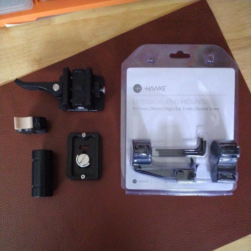 Hawke Extension Ring Mounts 9-11mm/30mm/High/Ext:1”/Double Screw #22122 + acceso