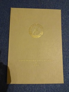 DDR Urkunde Vaterländischer Verdienstorden silber 1978