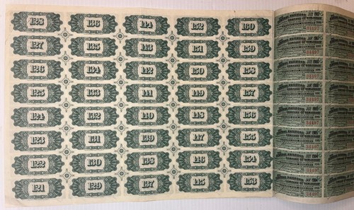 RARE Central Railroad Co of New Jersey 1887 gold bond, 5%, IU, CNJ, ABNCo - Foto 4 di 4