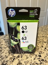 HP 63 Black  Tri-Color Ink Cartridge for DeskJet 1112 2130 3630 EXP 2/18