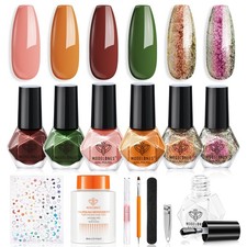 modelones Christmas Nail Polish Set 6 8.85 ml Pack of 13 , Dazzling Xmas