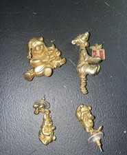 Vintage Gold Tone Disney Tigger Winnie The Pooh Disney Set Lot Jewelry