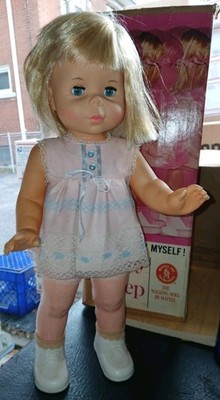 Baby First Step 1964 ''The Walking Doll By Mattel'' Stands 18'' Tall Tested Working