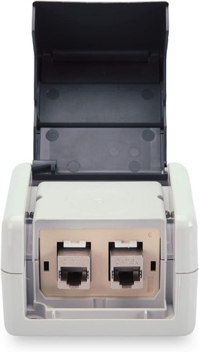 DIGITUS Daten-Anschlussdose - Outdoor Netzwerk-Dose - Für 2 Keystone-Module - Kl - 第 6/8 張圖片