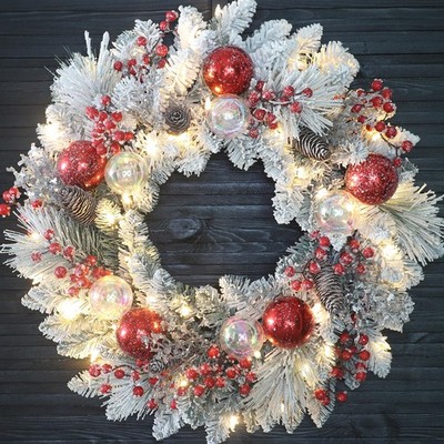 Dfrren Christmas Wreath For Front Door 24 Christmas Wreath Pine Branches