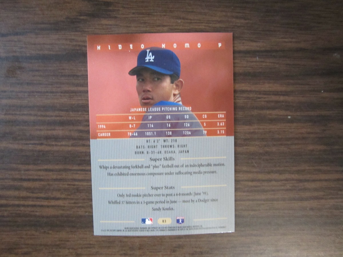 1996 Bowmans Best # 83 Hideo Nomo Card (B18) Los Angeles Dodgers