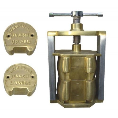 Dental Lab Flask Brass Denture Flask Press Compress With Upper & Lower Lab Press - Picture 10 of 13