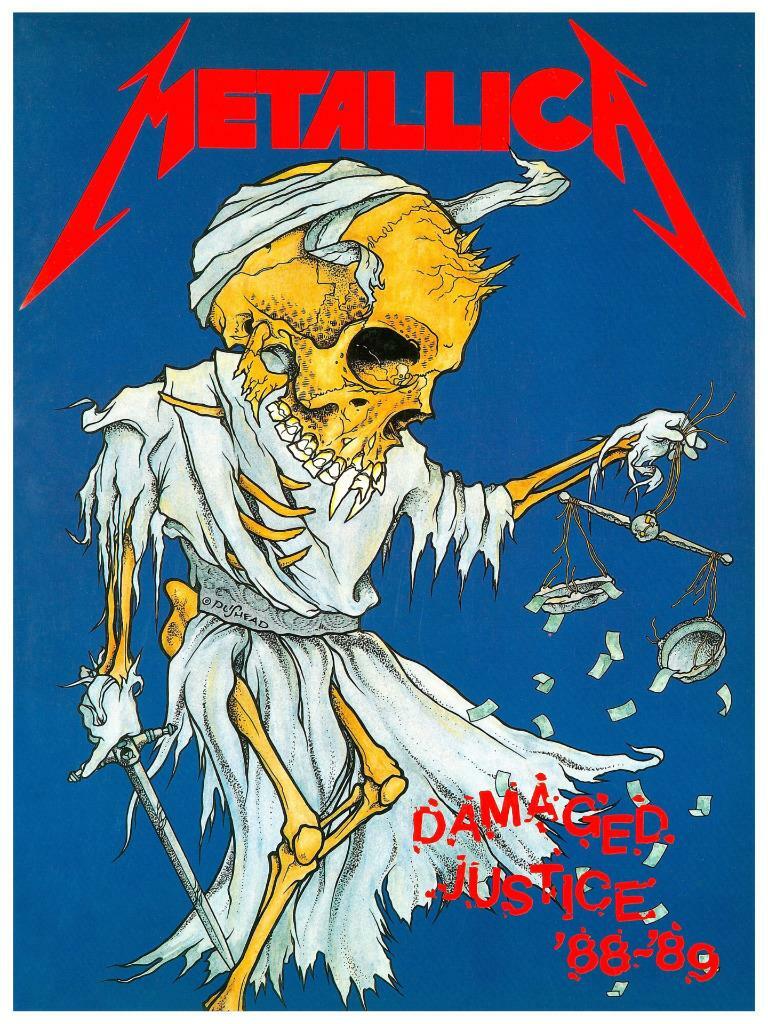 Metallica - POSTER - Damaged Justice For All Tour 88'-89' AMAZING