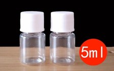 10Pcs 5ml Empty Sample Vials Clear Plastic PET Bottles with Plastic cap
