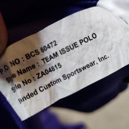 Nike Polo Shirt Men M Purple Dri-Fit ECU East Carolina Pirates Team Issue Golf - Picture 11 of 11