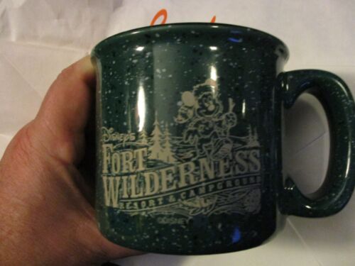 DISNEY'S FORT WILDERNESS RESORT & CAMPGROUND MICKEY MOUSE HEAVY SPECKLED MUG CUP - Picture 2 of 6
