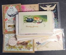 Vintage Happy Birthday Greetings Postcards Lot of (25) Random Pulled C1900-1920