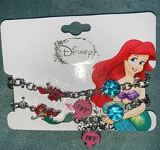 DISNEY LITTLE MERMAID BFF BRACELET SET SUPER CUTE 
