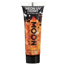 Moon Glow - Neon UV Chunky Glitter Gel Orange Costume Make Up