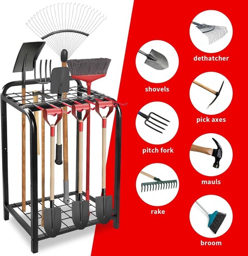 Heavy Duty Garden Tool Storage Garden Tool Organizer - Sturdy Garden Yard Tool - Picture 6 of 11
