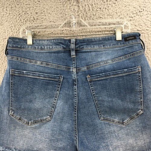 Liverpool Hot Pants Shorts Womens 14/32 (Actual 33X3) Blue High Rise Buttons Fly - Picture 12 of 20