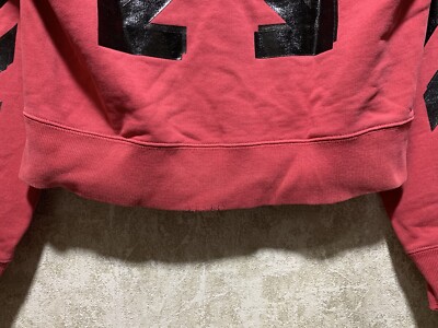 Off White X Champion Distressed Arrows Sweatshirt Size L-M | eBay
