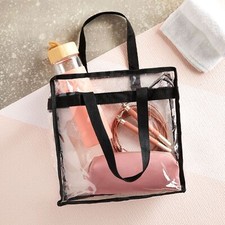 2 Pack Stadium Approved Clear Tote Bags with Handles for Beach Concert, 12x6x12"