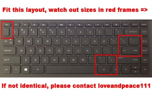 Keyboard Skin Cover for HP 13-s*** 13-u*** m3-u*** 14-am*** 13-s120ds 13-u063sa - Picture 2 of 9