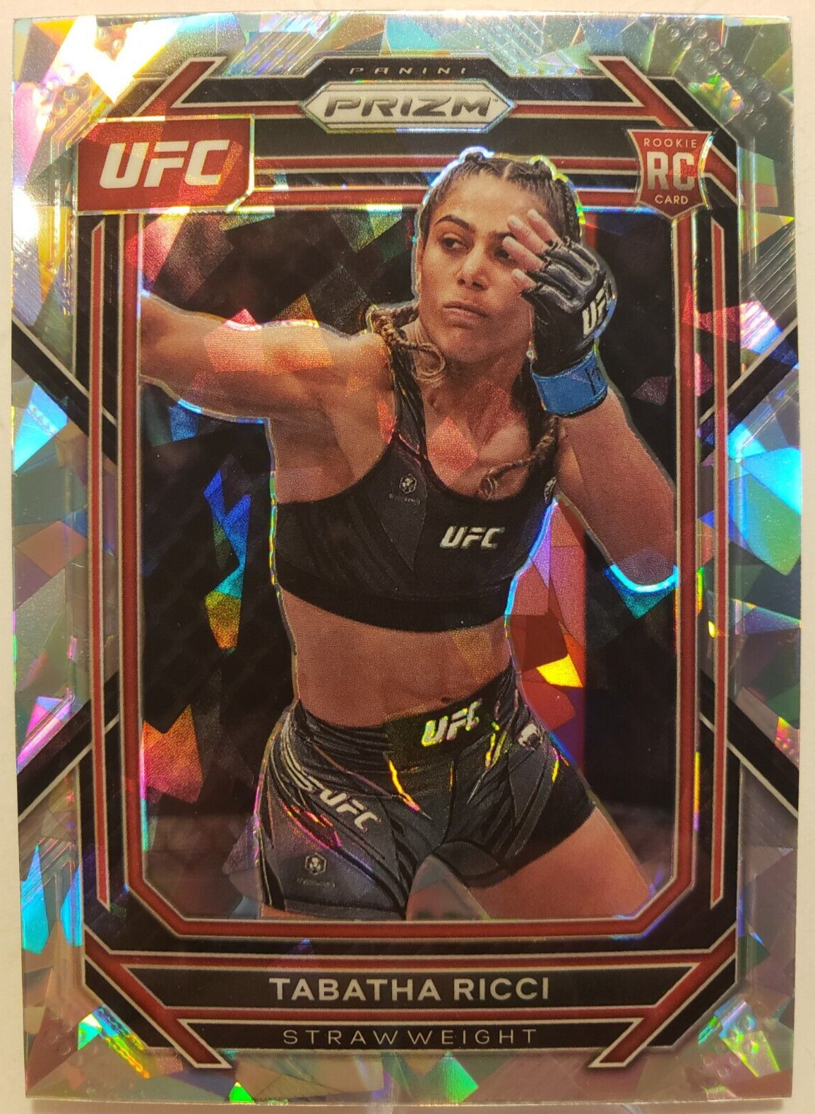 2023 PANINI PRIZM UFC #108 TABATHA RICCI - CRACKED ICE ROOKIE CARD (RC)