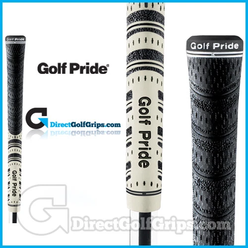 Golf Pride Multicompound / Multi Compound Midsize Golfgriffe - Weiß / Schwarz x 1