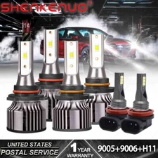Combo LED Headlight High/Low Beam Bulbs Kit Fog Light For Honda Accord 2006-2012