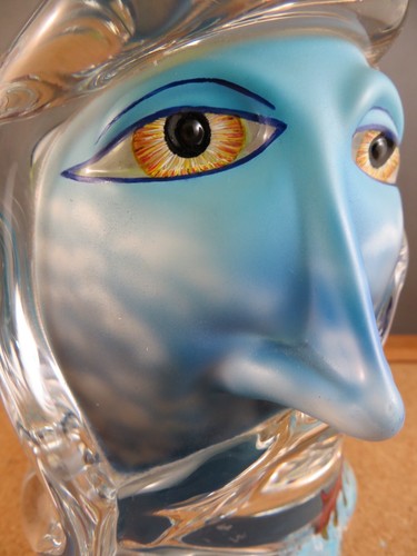 Rare Nude Mermaid Art Glass Figurine Head/Bust Kurt Lynda Carlson Glassworks 7" - Picture 11 of 21