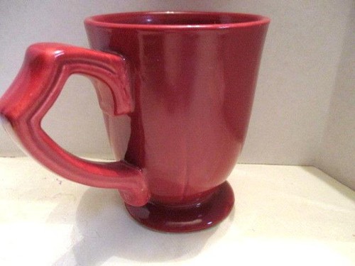 3 Home Trends Stoneware Red Large Handled Coffee Cups/Mugs - Picture 3 of 6