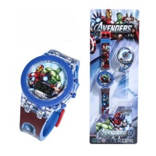 Avengers Kids LED Flash Light Watch Digital Boys Cartoon Wristwatch