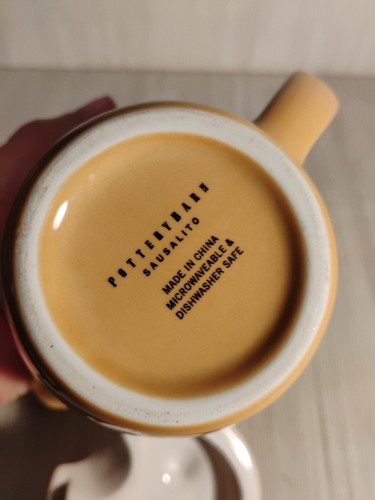 Pottery Barn Ceramic Creamer and Sugar Mustard Yellow Color Sausalito - Picture 6 of 11