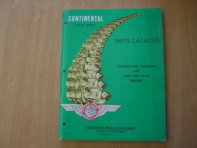 Teile Katalog Parts Catalog Continental aircraft engines 0-470 / 10-470  02.1965