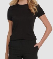  68 DKNY Women's Black Crewneck Sweater Top Size XS