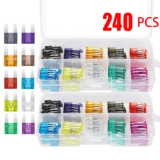 Mini Blade Fuse Assortment Auto Car Motorcycle SUV FUSES Kit APM ATM 240PCS
